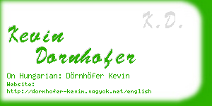 kevin dornhofer business card